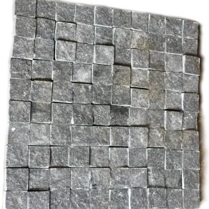 Dark granite natural setts with sawn sides (Gabbro)