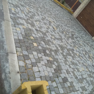 Split paving stone from grey granite Grey Ukraine