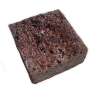 Red granite paving stone
