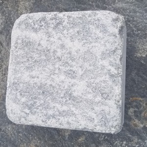 Tumbled stone setts — black Gabbro 100x100x50 mm