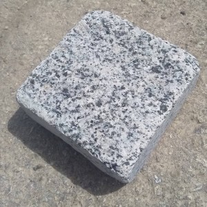 Tumbled stone setts from granite Grey Ukraine 10×10×5 cm
