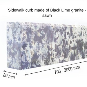Curbs from granite