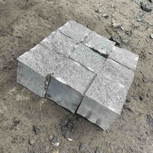 Sawn-split paving stone Gabbro