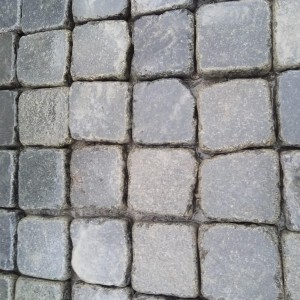 paving stones made of black stone Gabbro