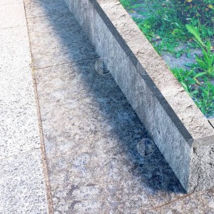 Black stone Basalt curbs - heat-treated