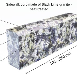 Curbs from granite - heat-treated