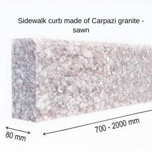 Curbs from granite