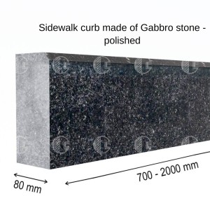 Gabbro black stone curbs