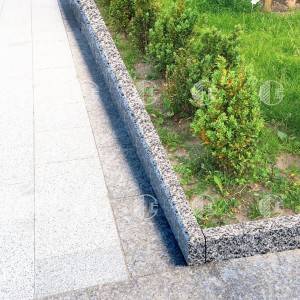 Grey granite curbs - heat-treated