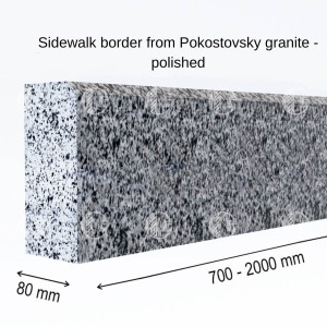 Grey granite curbs - polished