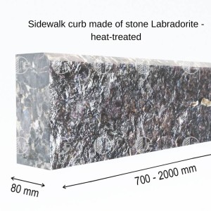 Labradorite curbs - heat-treated