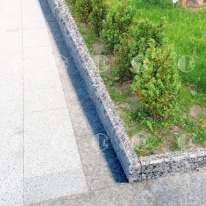 Pink granite curbs - heat treated