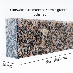 Pink granite borders - polished