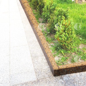 Red granite curbs - polished