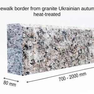 Granite curbs - heat-treated