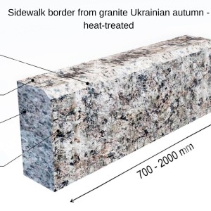 Granite curbs - heat-treated
