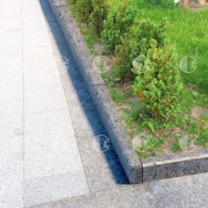 Curbs made of heat-treated granite