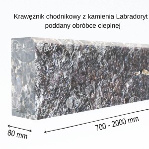 Krawężniki labradorytowe - plomieniowany
