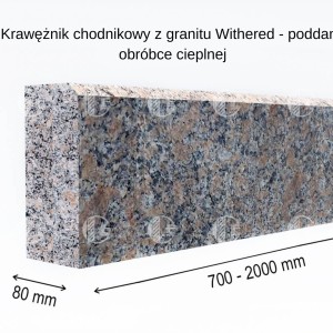 Krawężniki granitowe - poddane obróbce cieplnej