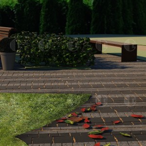 Black stone paving stone Basalt