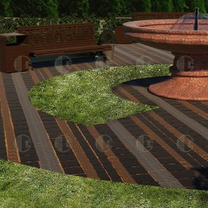 Black stone paving stone Basalt