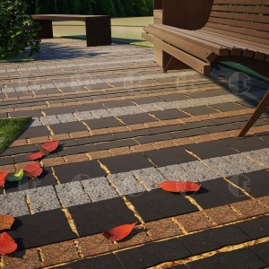 Black stone paving stone Basalt