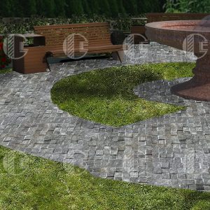 Gabbro black stone paving stones