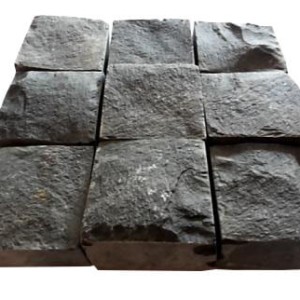 Black stone paving stone Basalt 10x10x5