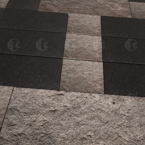 Sawn black stone paving stone Basalt