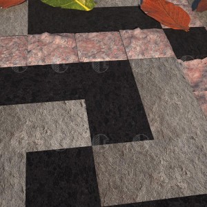 Sawn black stone paving stone Basalt