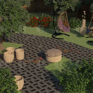 Granite full-sawn paving stones