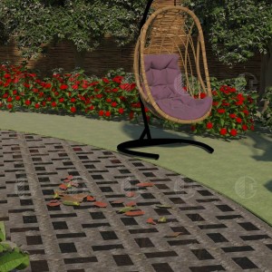 Granite full-sawn paving stones