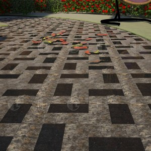 Granite full-sawn paving stones
