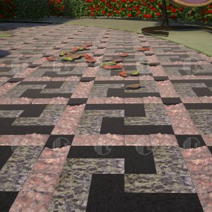 Full-sawn granite paving stone 20x10