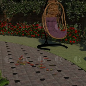 Sawn black stone paving stone Basalt