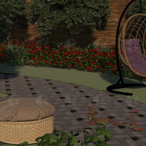 Full-sawn paving stones made of labradorite