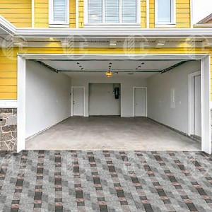 Paving stone from grey granite