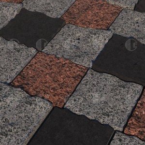 Paving stone from grey granite
