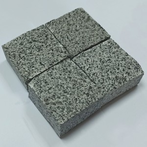 Paving stone from grey granite