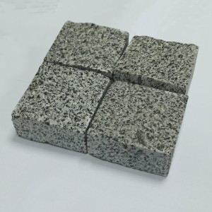 Paving stone from grey granite