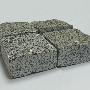 Paving stone from grey granite