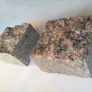 Red granite paving stone