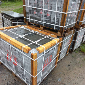 Packed Sawn Black Stone Gabbro Paving Stones