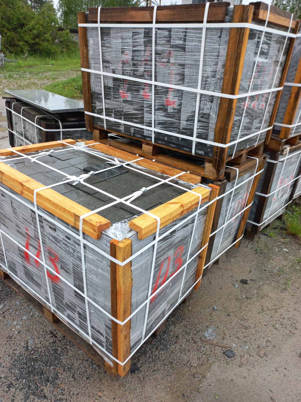 Packed Sawn Black Stone Gabbro Paving Stones