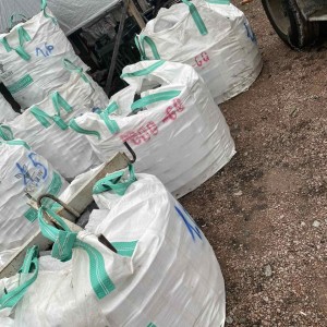 packing paving stones in big bags