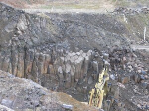 Active basalt quarry