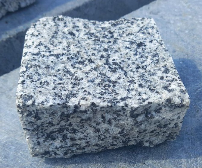 Paving stone "rowing" from gray granite Gray Ukraine