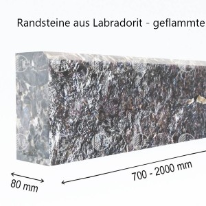 Randsteine ​​aus Labradorit - geflammt