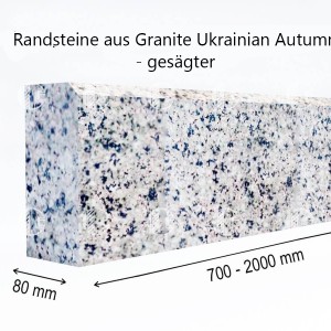 Randsteine gesägter aus ukrainischen Granit