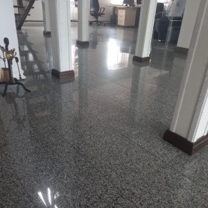 Gray granite tiled floor